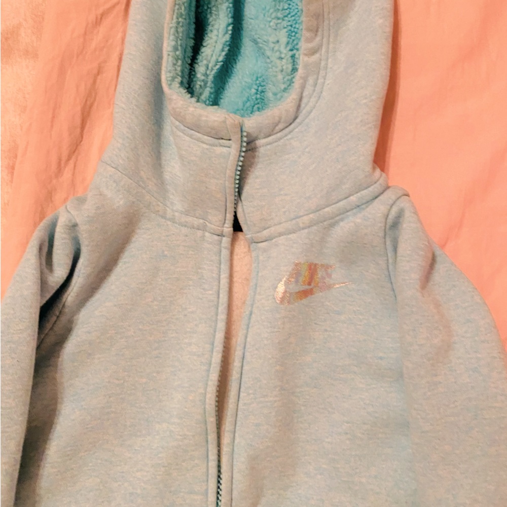 Nike faux fur fleece jacket